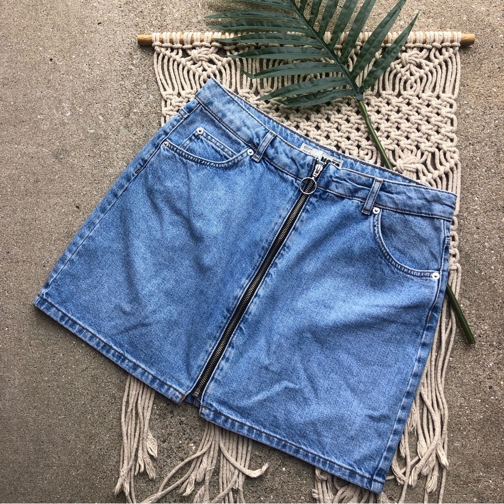 Topshop Moto Denim Skirt Size 10